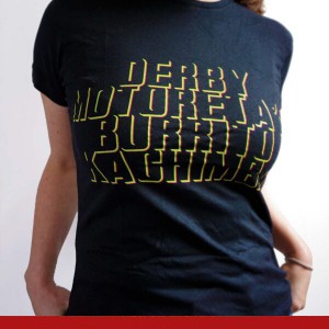 Camiseta Derby Motoretas Burrito Kachimba negra chica